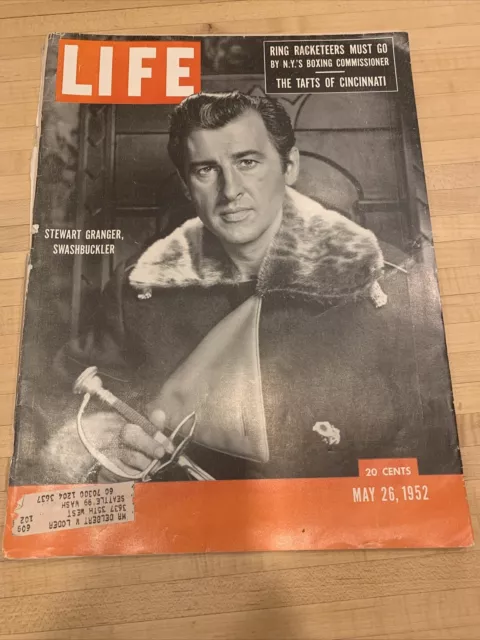 Life Magazine: May 26 1952 - Stewart Granger Swashbuckler Vintage