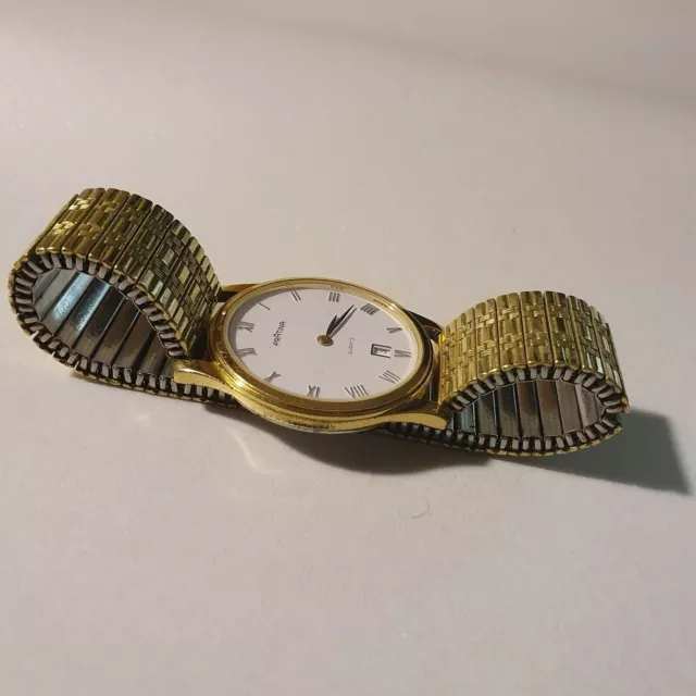 Antike Uhr MAN PRÄTINA Retrò GOLD TOP Herren Gold Vintage 35mm UHR FIXOFLEX 2