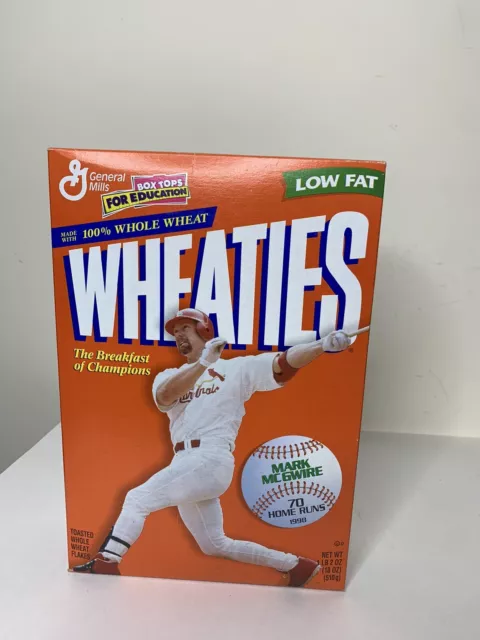 Wheaties MARK McGWIRE St. Louis Cardinals 70 Home Runs 1998 Sealed Unopened