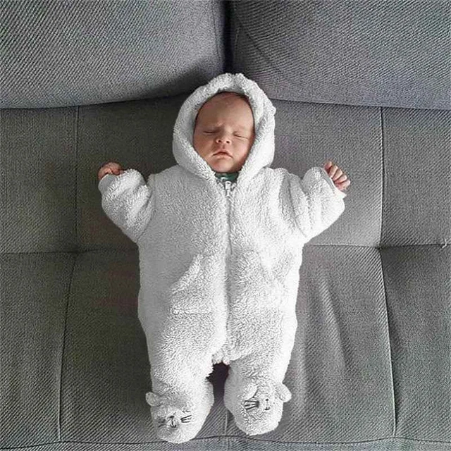 Baby Boy Bodysuit Clothes Outfits Romper Newborn Girl Kids Jumpsuit Bear Hooded
