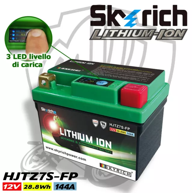 Batterie Lithium Skyrich HJTZ7S-FP Piaggio Vespa LX Primavera 4T 3V Ie 125 2017