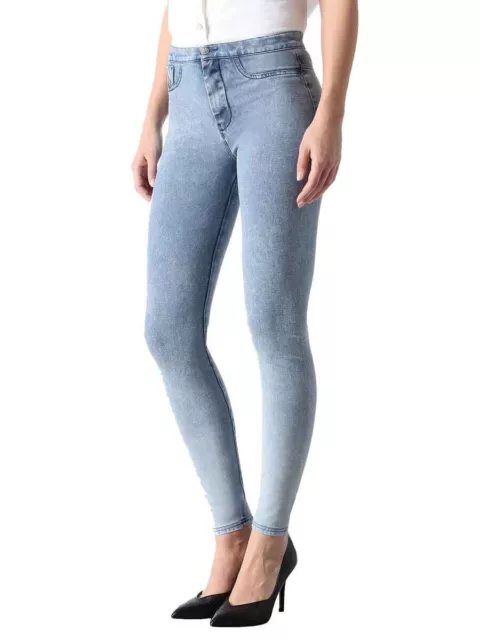 Diesel Flixee-Ankle 0671U Femme Jean W27/L32 Super Slim-Mince Bleu Extensible