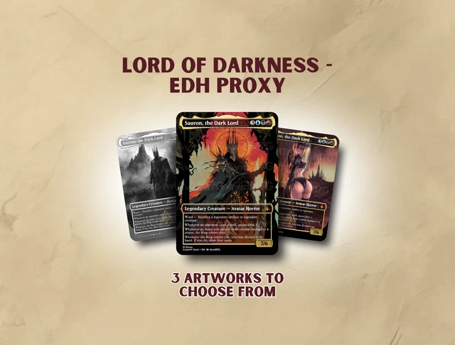 fun tribal decks mtg commander Sauron, the Dark Lord [821] [Ring Showcase] [The Lord of the Rings: Tales  of Middle-earth] [Surge Foil] – Face to Face Games