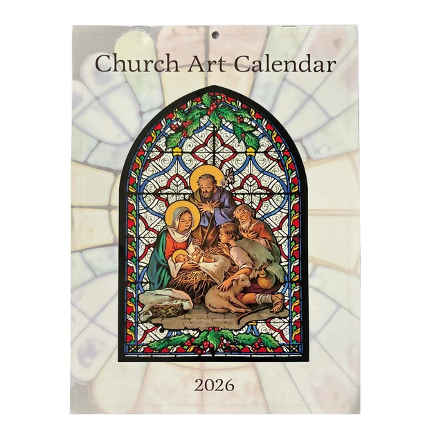 2026 CALENDAR RELIGIOUS Church Art with Bible Verses and Illustrations ...