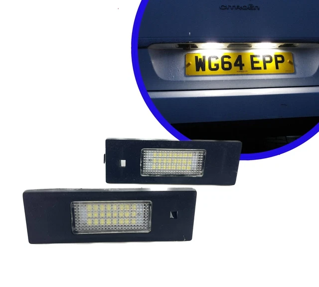 Feux De Plaque D’Immatriculation LED 12V - Éclairage Arrière Blanc Pour Remorque - Étanche Et CE - Lot De 2