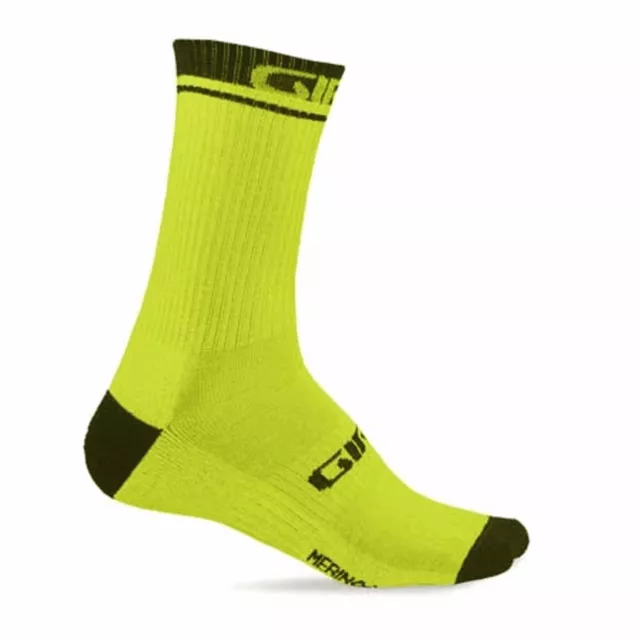 Calze invernali lana merino lime/nero taglia 36-39 Giro