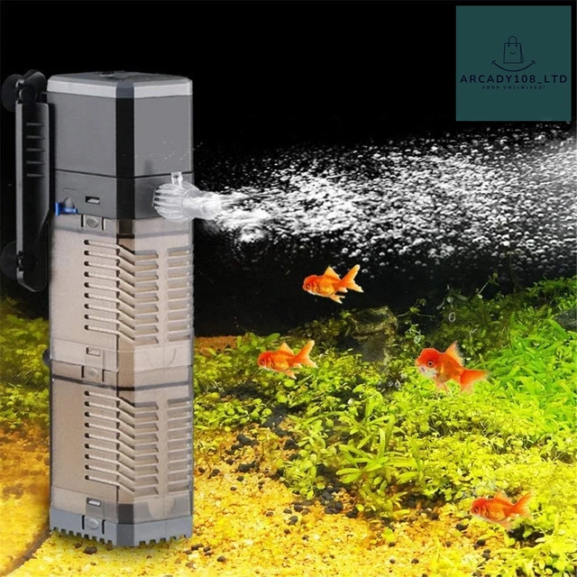 LONDAFISH Fish Tank Filter 3-in-1 Aquarium Submersible Pump Water Pump for Fish
