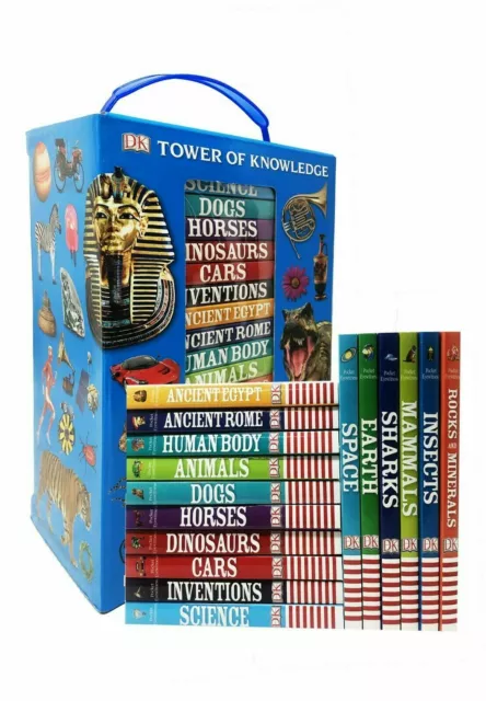 Set　Encyclopedias　PicClick　Mini　Books　Box　£24.79　UK　16　Filled　OF　Fact　DK　Childrens　TOWER　Knowledge