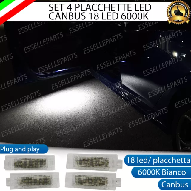 Set 4 Placchette 18 Led Antipozzanghera Alfa Romeo Stelvio Canbus 6000K