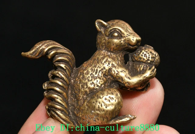 Statue En Bronze Dun Ecureuil 12 X 6 X 12 Cm