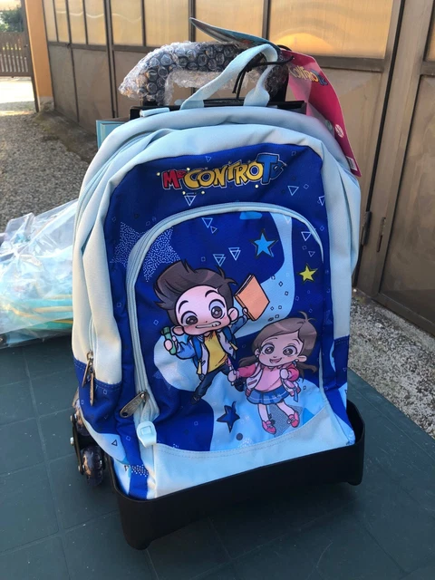 Zaino Me Contro Te Rosa Con Ruote 25 Litri Omaggi Penne E