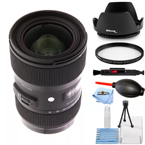 Sigma 18-35mm f/1.8 DC HSM Art Lens for Canon EF - Essential UV Filter Bundle