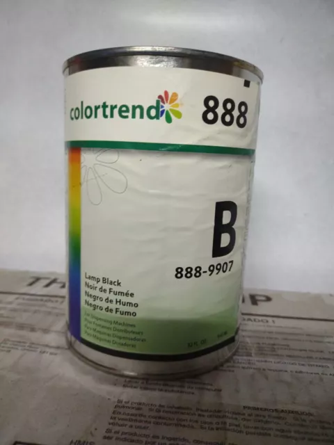 Colortrend 6 - 1 Qt. Cans Of Lamp Black Dispensing Machine Paint Colorant Colortrend 6 - 1 Qt. Cans Of Lamp Black Dispensing Machine Paint Colorant