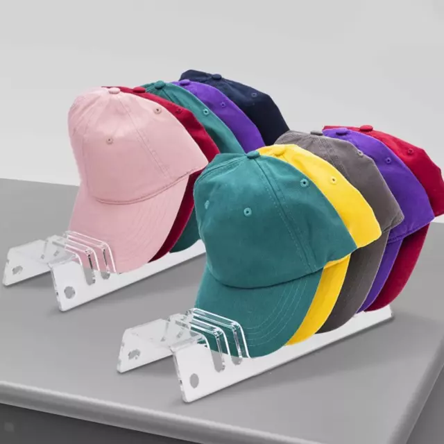 2 Pieces Acrylic Baseball Cap Holder Baseball Hat Storage Organizer Clear