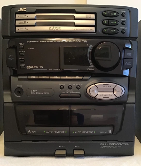JVC COMPACT COMPONENT MUSIC System, 3 Disc Play & Exchange System MC