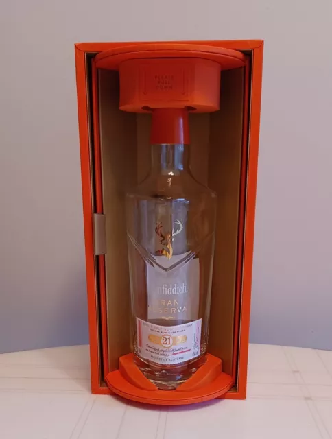 GLENFIDDICH 21 GRAN RESERVA - Empty Bottle & Swivel Box - Excellent Condition