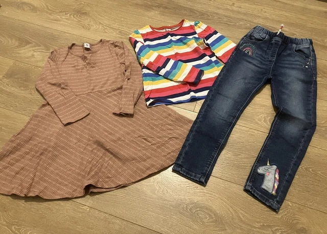 girls jeans top and dress lot 5-6 years