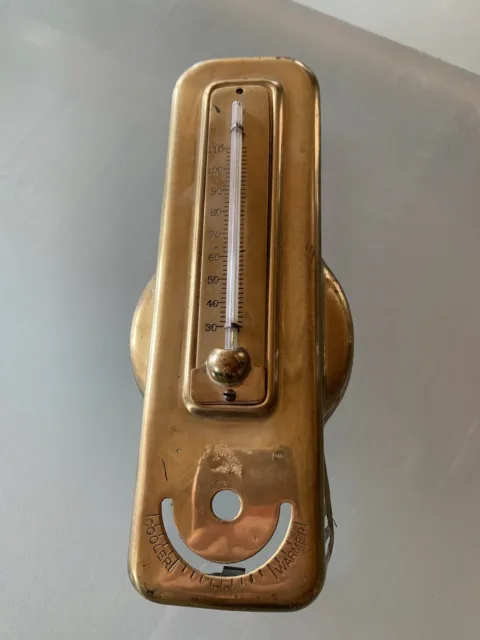 Antique Art Deco Heat Regulator Brass Thermostat Cover