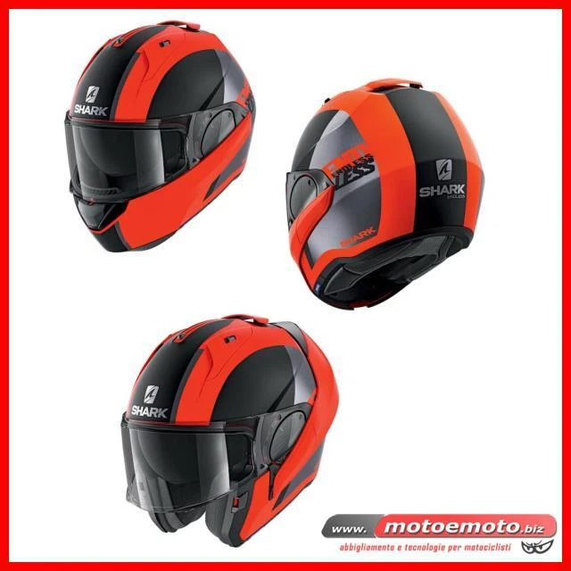 CASCO MOTO MODULARE Convertibile Shark Evo ES Endless Matt OKK Jet 
