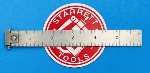 VINTAGE STARRETT No. 604R DOUBLE HOOK RULE 4GRAD TEMPERED MADE IN U.S.A