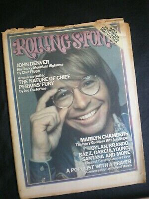Rolling Stone Magazine #186 May 8 1975 John DENVER DylanJerry Garcia Santana