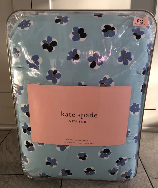 KATE SPADE COMFORTER Set "Floating Cherry Blossom" in Blue Full/Queen £