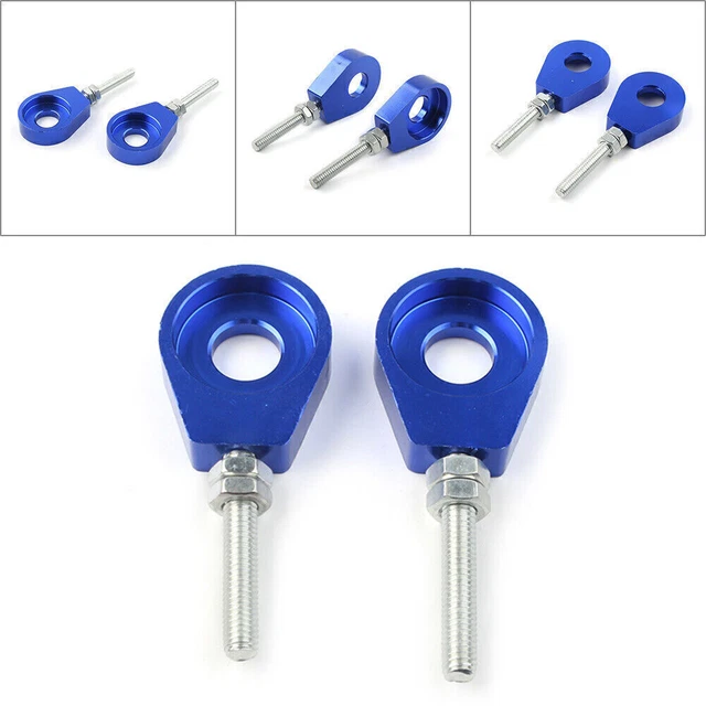 Blue 12mm Axle Tensioner Chain Adjuster Fit Chinese CRF XR 50 70 Pit Dirt Bike