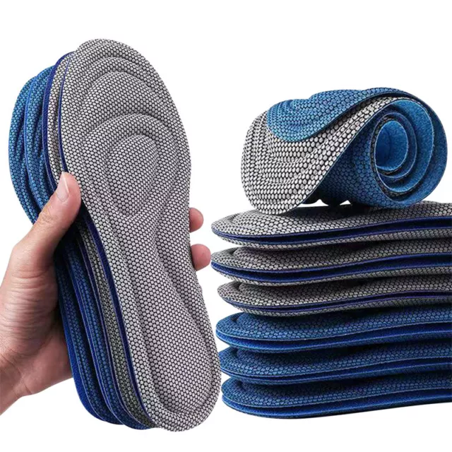 Memory Foam orthopeadic Insoles For Shoes Men Women Nano Antibacterial Massage *