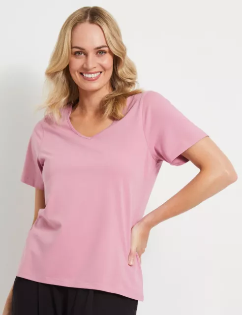 RIVERS - Womens Tops -  Classic Short Sleeve Stretch V Neck T-Shirt