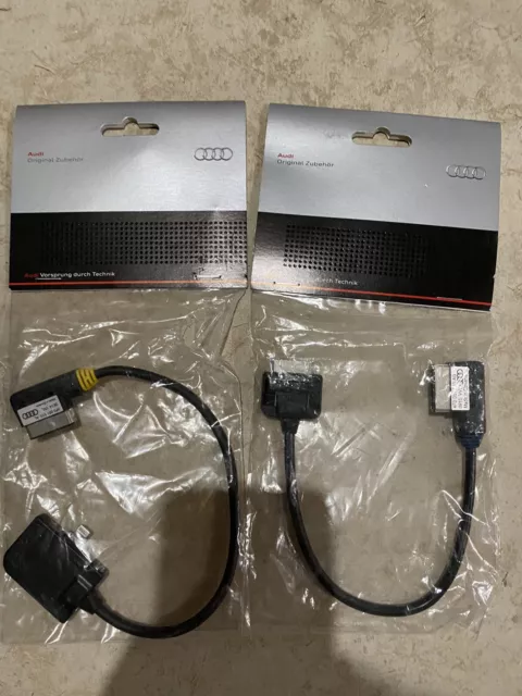 New Genuine AUDI Music Interface Adapter Cable Set For iPod And iPhone