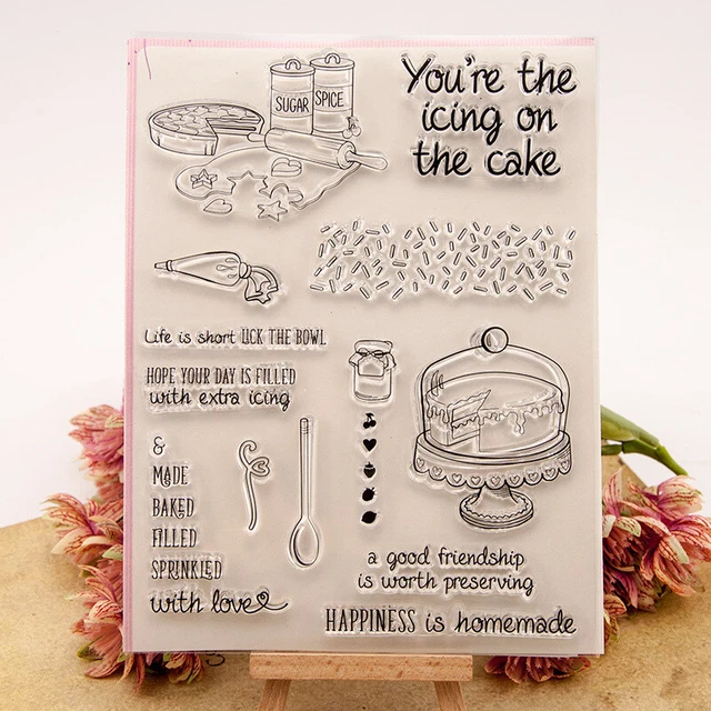Cake Silicone Clear Stamp for Scrapbooking Embossing Card Making Album Craft