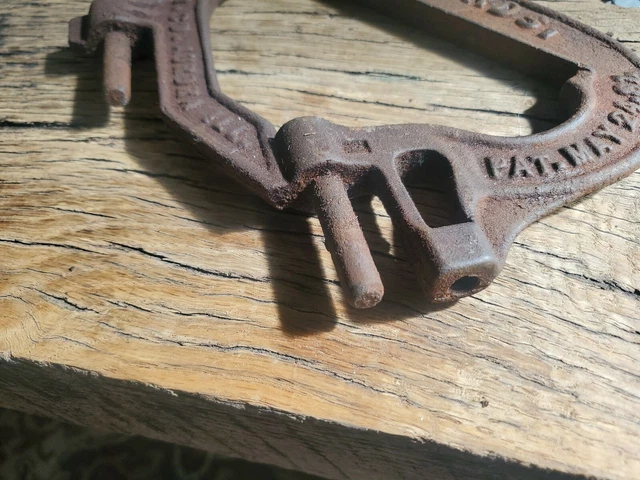 Vintage Antique Rusty Richards Wilcox Door Trolly Barn Door Roller Part 1881 4