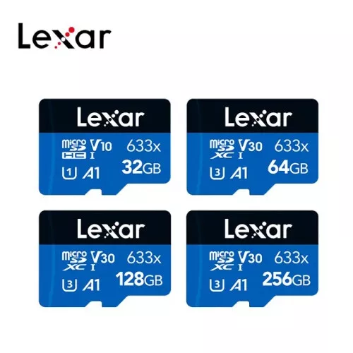 LEXAR BLUE 100MB/s micro SD SDHC SDXC 512GB 256GB 128GB 64GB 32GB 633X Card LOT