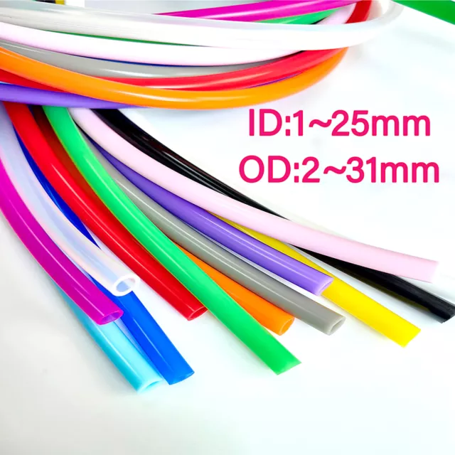 Silicone Vacuum Vac Hose Pipe Tube Water Coolant Overflow 1mm 3mm 4mm 6mm 8~25mm