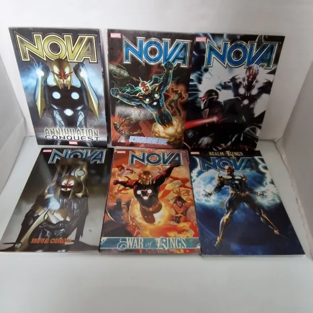 Marvel Nova Paperback Vol 1, 2, 3, 4, 5, 6 Lot TPB