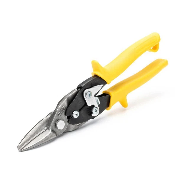 Compound Action Straight Cut Aviation Snips 9-3/4 in. Comfort Grip Hand Tool