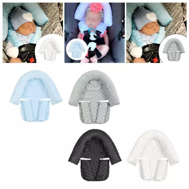 Newborn Universal Baby Head Support Pillow Neck Protection Seat Pad Strap Covers