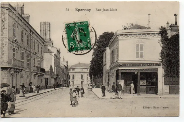 EPERNAY - Marne - CPA 51 - shops - Crédit Lyonnais rue Jean Moet 3