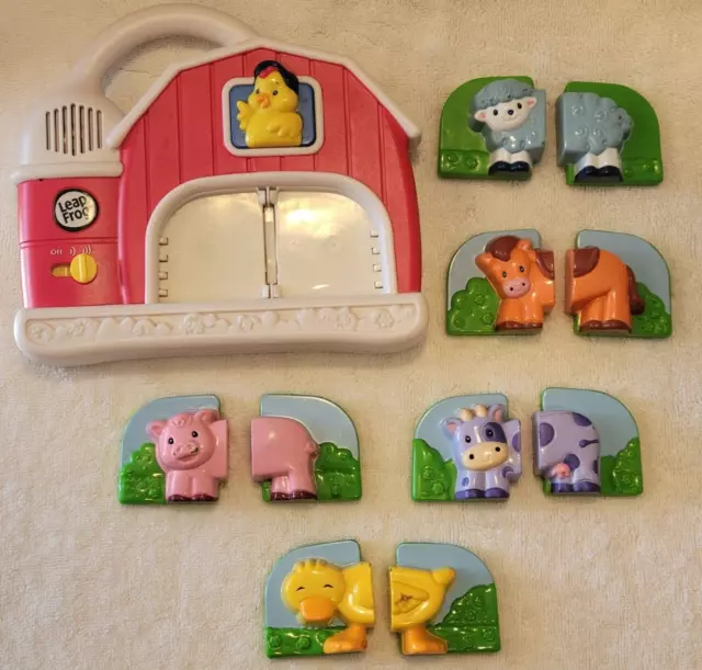 Leap Frog Fridge Farm Magnetic Animal Set 2007 Chicken Farm House