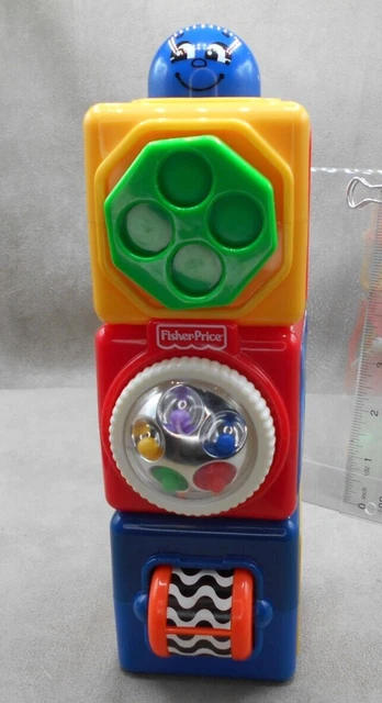 Fisher Price Bright Beginnings Action Stacking Activity Baby Blocks 74121