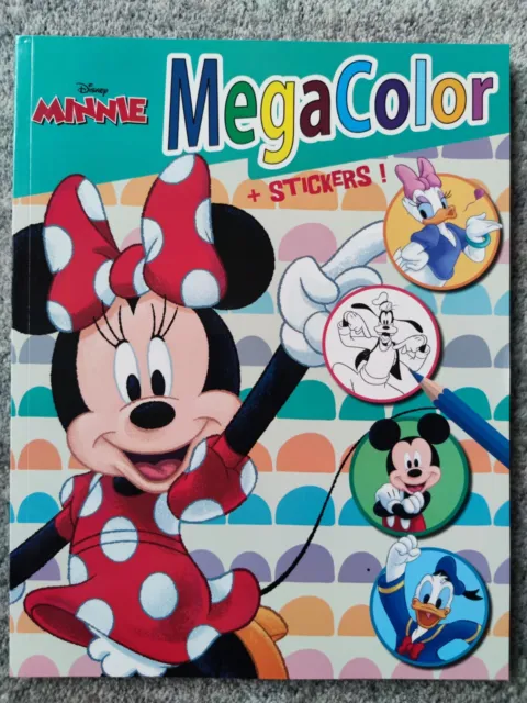 Walt Disney - Minnie Mega Color Malbuch für Kinder über 120 Bilder + 25 Sticker