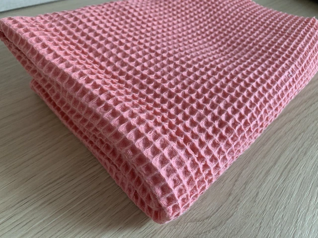 Waffelpique Zuschnitt 55 x 140 cm Pink Waffel Stoff 100% Baumwollstoff