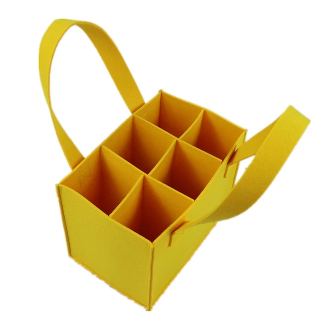 Borsa Per Bottiglie In Feltro 6 Scomparti - Con Portabottiglie E Apribottiglie - Foto 6