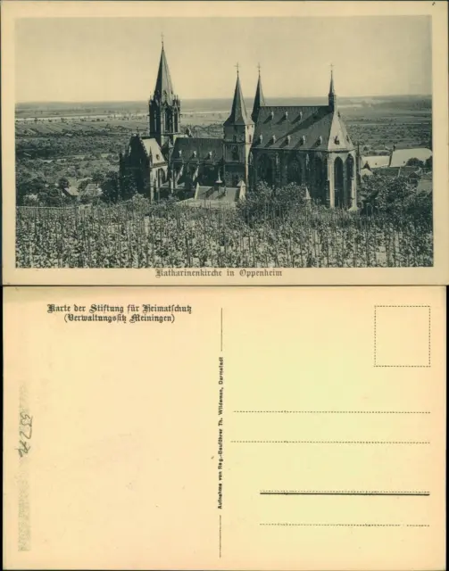 Ansichtskarte Oppenheim Katharinenkirche - Weinreben 1916