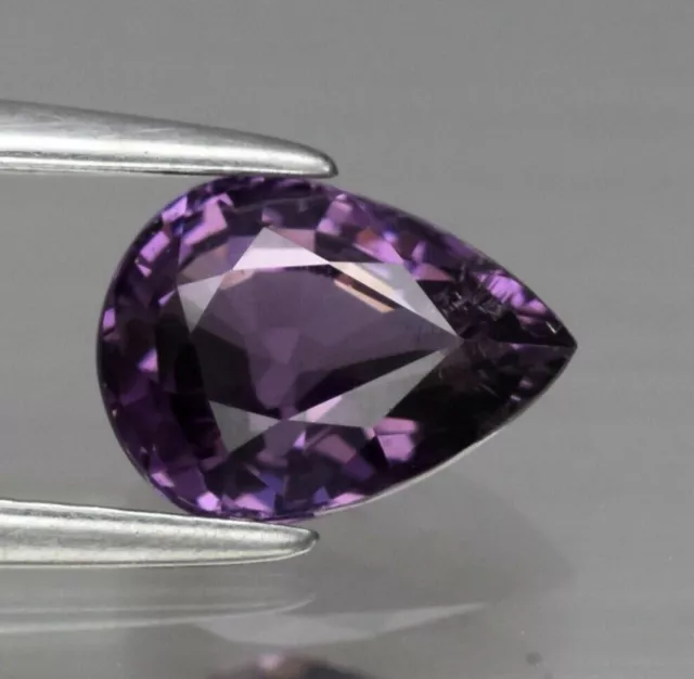 Spinel 1.12 ct Purple Pear 7.5x5.5x3.6 mm VVS Clarity Natural Untreated Tanzania