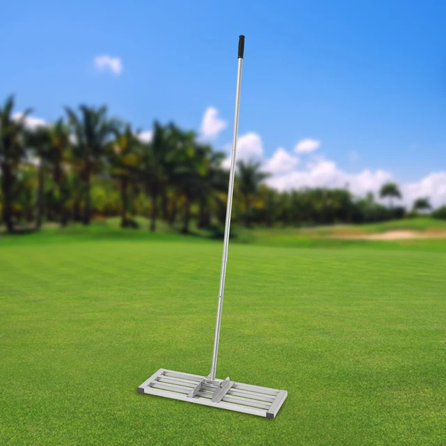 Golf Course Rakes STAINLESS STEEL GOLF Courses Garden Lawn Leveling Rake Tool with Pole ...