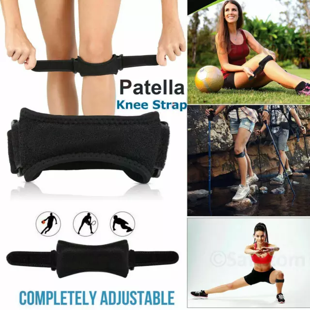 Adjustable Knee Support Brace Open Patella Running Strap Injury Pain Relief UK