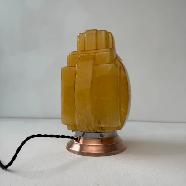 Ancienne Lampe A Poser Skyscraper Art-Deco Old French Lamp 2