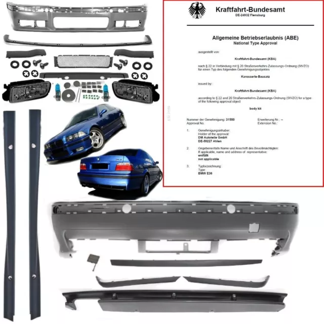 Parechoc Bodykit pour BMW E36 Coupé Cabrio Berline Touring ABS+Anti Brouillard