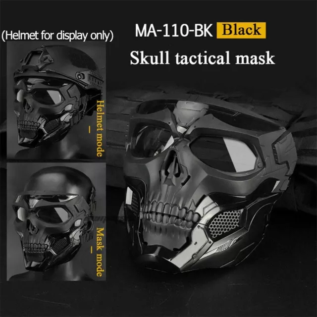 AU Skull Tactical Airsoft Masks Paintball Protective Full Face Mask Helmet Head